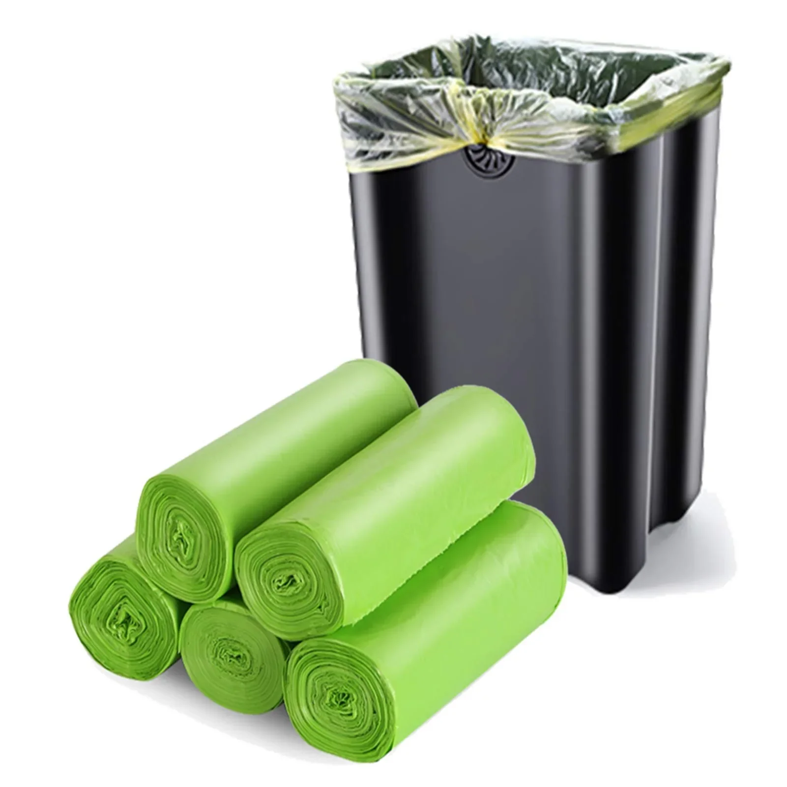 Disposable Biodegradable Compostable Trash Bags Recycling Unscented Tall Kitchen Trash Bags for Kitchen Yard Lawn Office