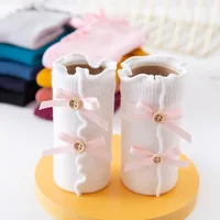 Lawadka Cotton Kid Girls Socks Princess Children's Knee High Socks Beauty Baby Leg Warmers Toddler Socks For Girls 0-8 Years Old 6