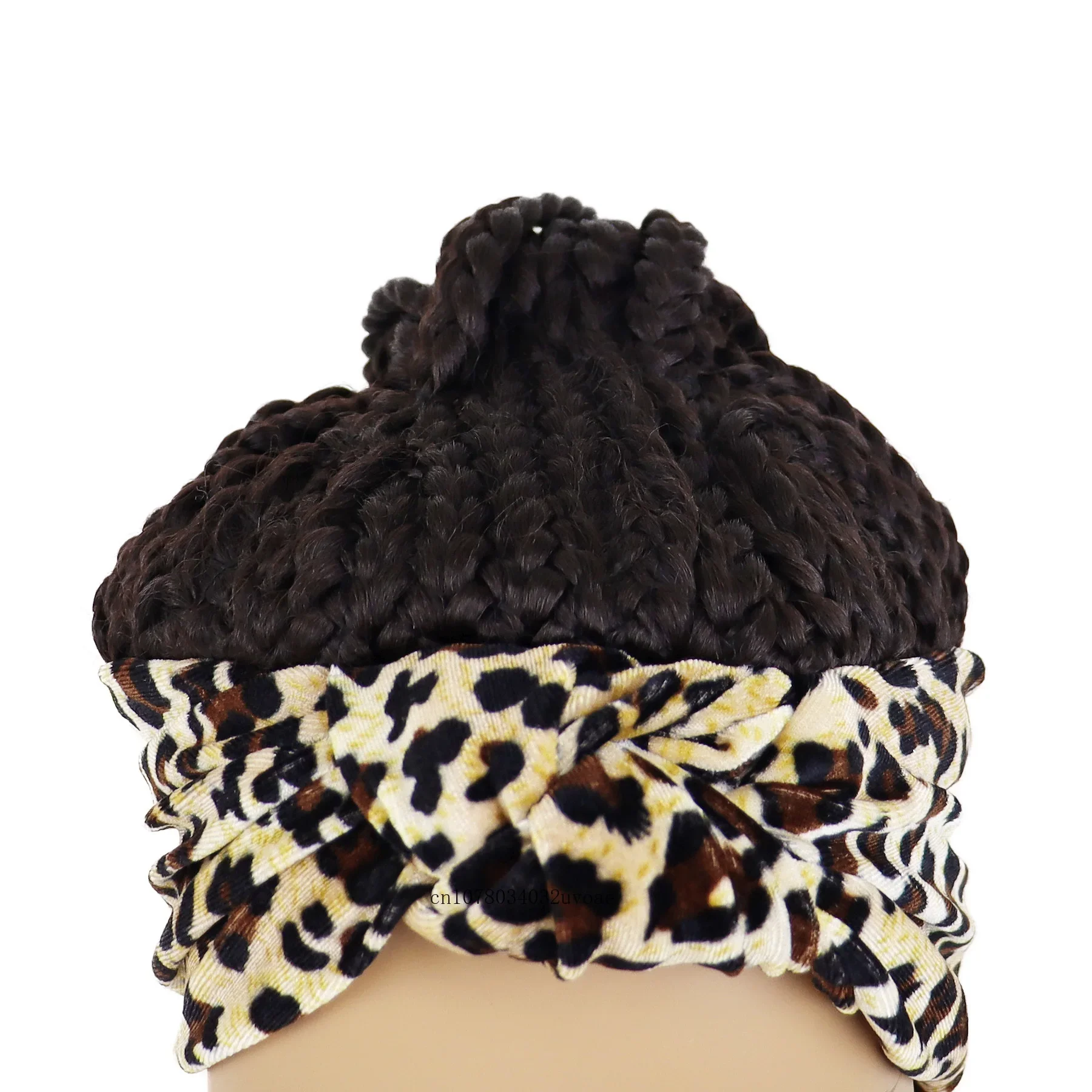 Synthetic Fiber Braided Headband Wigs for Black Women Long Curly Kinky Colly Afro Wig Natural Hair Dreadlock Wigs with Bangs