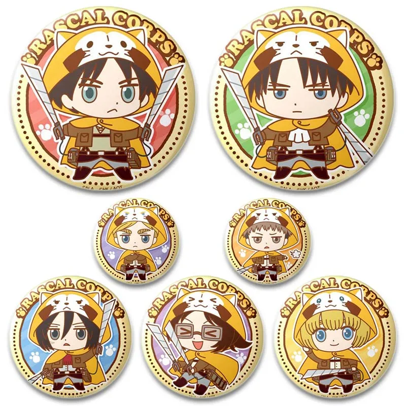 Hot Anime Attack On Titan Lapel Pins Cartoon Cosplay Badage Women Men Fashion Jewrelry Brooch Backpack Shirt Accessory Gifts
