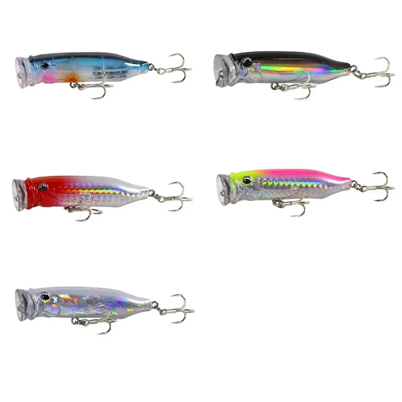 1Pcs Fishing Lures 7cm/9.4g Popper Bait 2024 New Topwater Plastic Artificial Hard Bait Crankbait Wobblers Perch Fishing Tackle 4