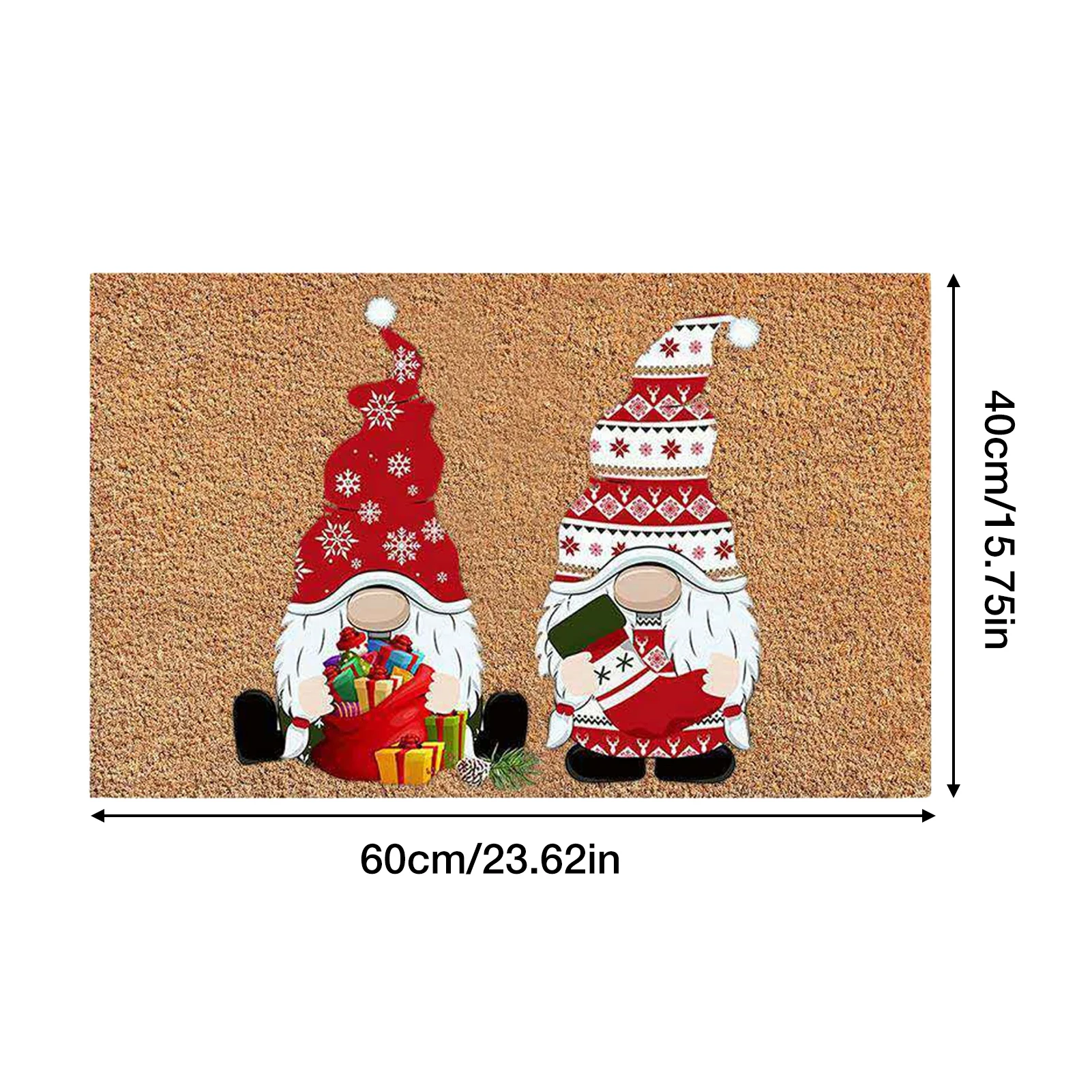 Christmas Welcome Gnome Doormat Front Porch Rugs Welcome Mat Christmas Gnome Door Mat Indoor Outdoor Doormats Entrance Carpet