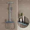Smart Digital Display Grey Bathroom Shower Set Shower Faucet Full Set Hotel Apartment Bathtub Rainfall Shower System 1