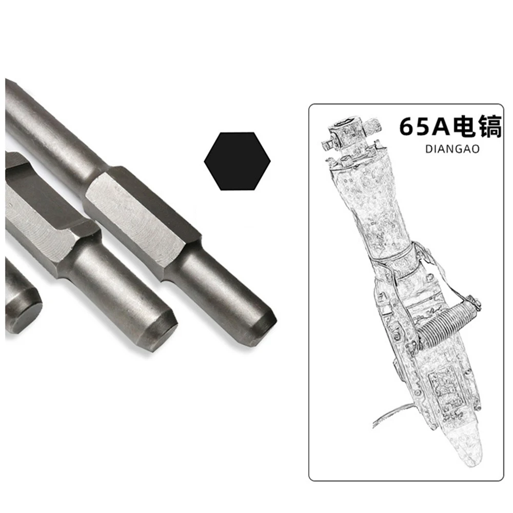 17.5" Jack Hammer Bits 1-1/8" Hex Shank Shovel Spade Chisel Bits for Demolition Hammers Clay Spade Bit for Electric Jackhammer