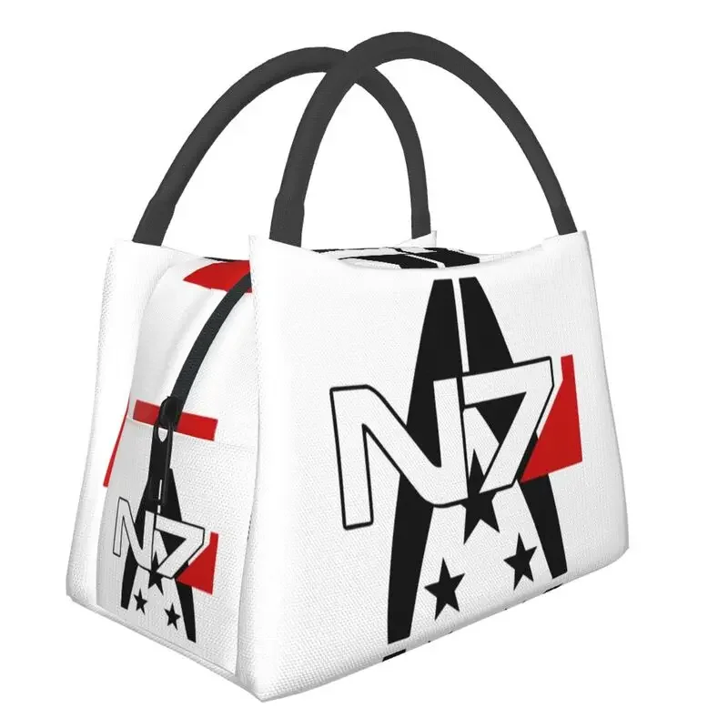 

Alliance N7 Mass Effect Logo Insulated Lunch Bags for Women Resuable Cooler Thermal Bento Box Hospital Office