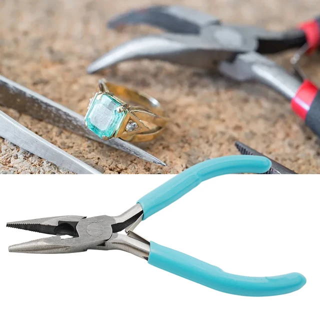 Small Pliers Stainless Steel Tong Head Jewelry Pliers Making Tool DIY Multi-purpose Tool Pliers Round Needle Nose Pliers Parts 4