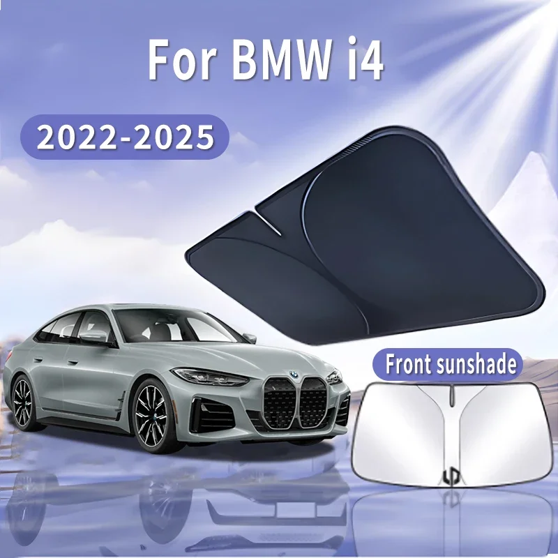 Car Sunshade Windshield Sunshade Windshield Sun Shade Foldable Car Sun Visor BMW i4 Front Windshield Sunshade Heat Insulation Summer Cooling Auto Accessories