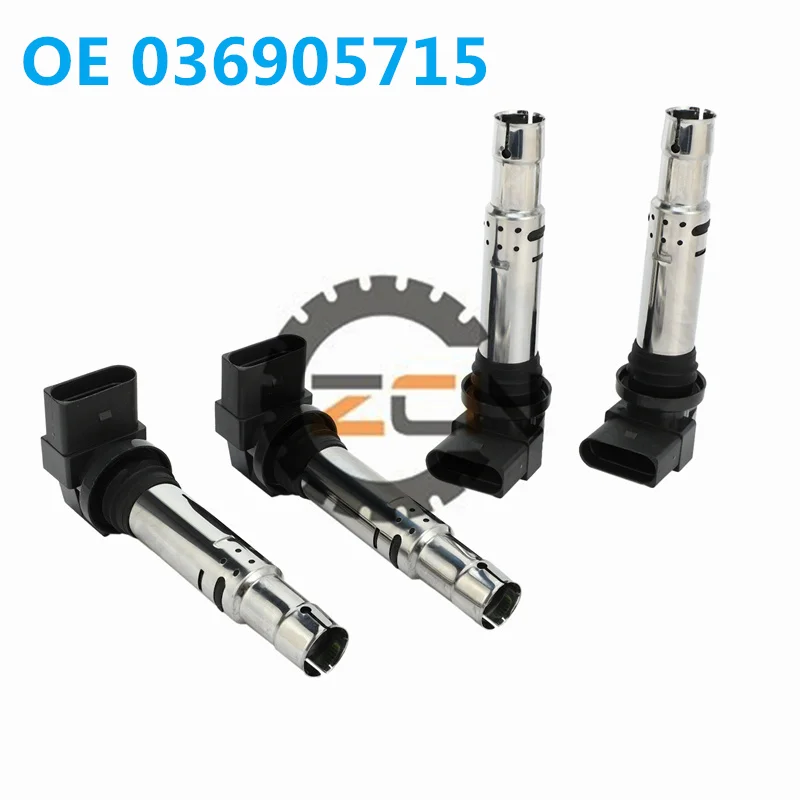 4Pcs Ignition Coil For A3 Cc 036905715G Accessory Vw Polo Tiguan Golf ...