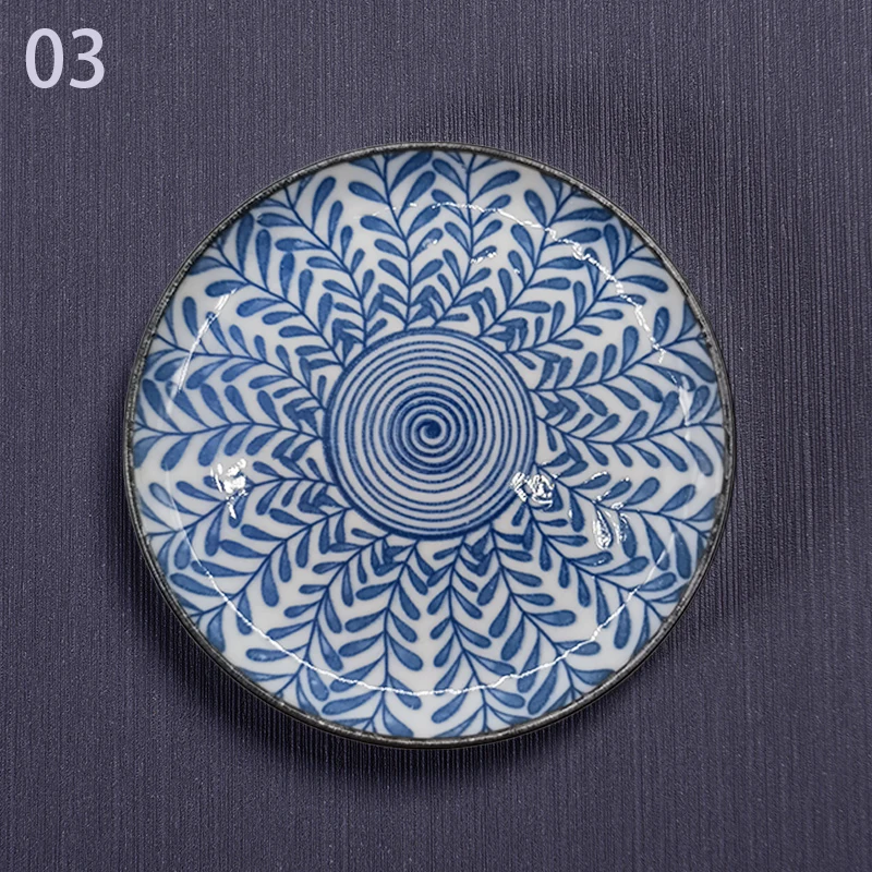 Description Picture 5 of item1PC Blue and White Ceramic Tea Cup Mat Porcelain Teacup Pad Chinese Style Coaster Insulating Mat Tray