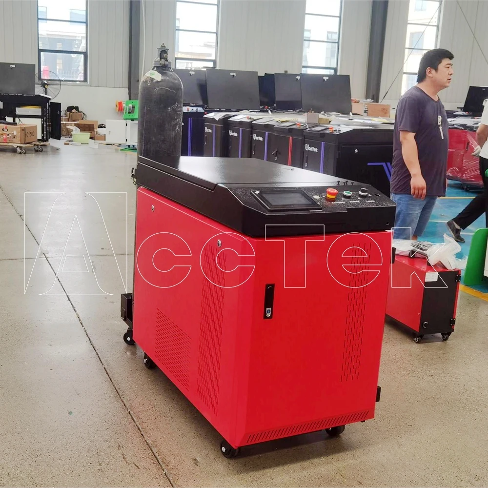 

2023 Acctek 1000W Handheld Fiber Optic Laser Welding Machine Metal Sheet SS Iron Carbon Steel Helium Argon tank