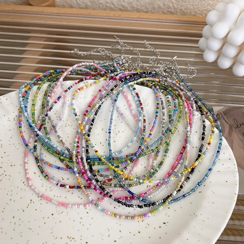 Nuova moda dolce carino multistrato colorato girocollo Boho collane di perline per le donne ragazze regalo di gioielli Festival quotidiano