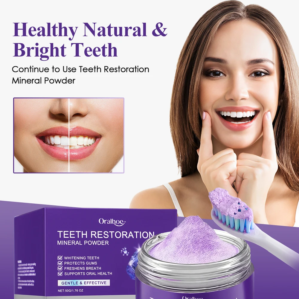 Natural Teeth Whitening Mineral Powder Oral Care