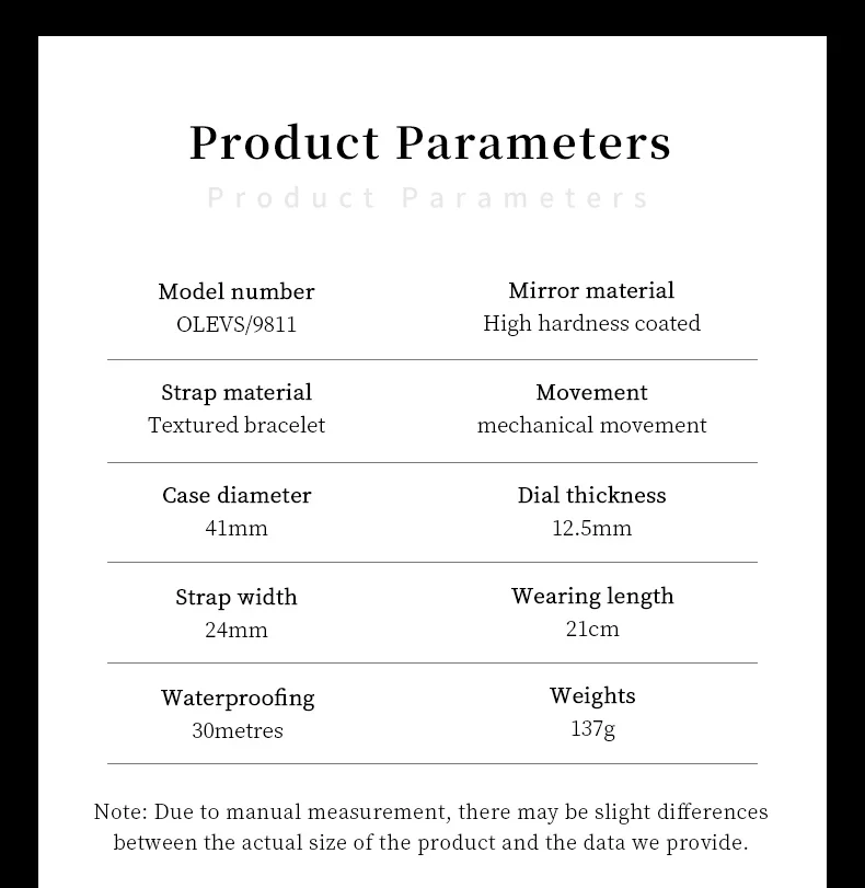 Reloj mecánico automático OLEVS 9811 para hombre, de negocios, clásico, de moda, con diamantes, doble calendario, resistente al agua, de marca de lujo._voghion.com