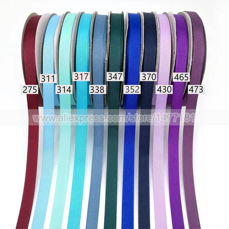 6mm 9mm Grosgrain Ribbon Solid Colour Polyester Dense Grosgrain Tapes Hair Bows Making Tapes 213997 For ribbon decoration,ribbon supplies,grosgrain ribbon,polyester ribbon,sewing ribbon