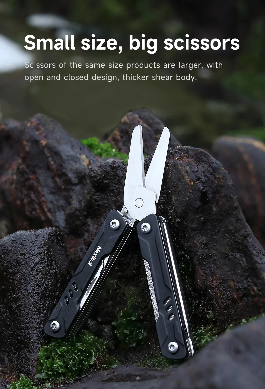 NexTool Mini Sailor Schere Version 10-in-1 EDC Multitool Handzange Werkzeug Mini Taschenklappmesser Feile SIM-Karten-Pin Nadel – Detail 7