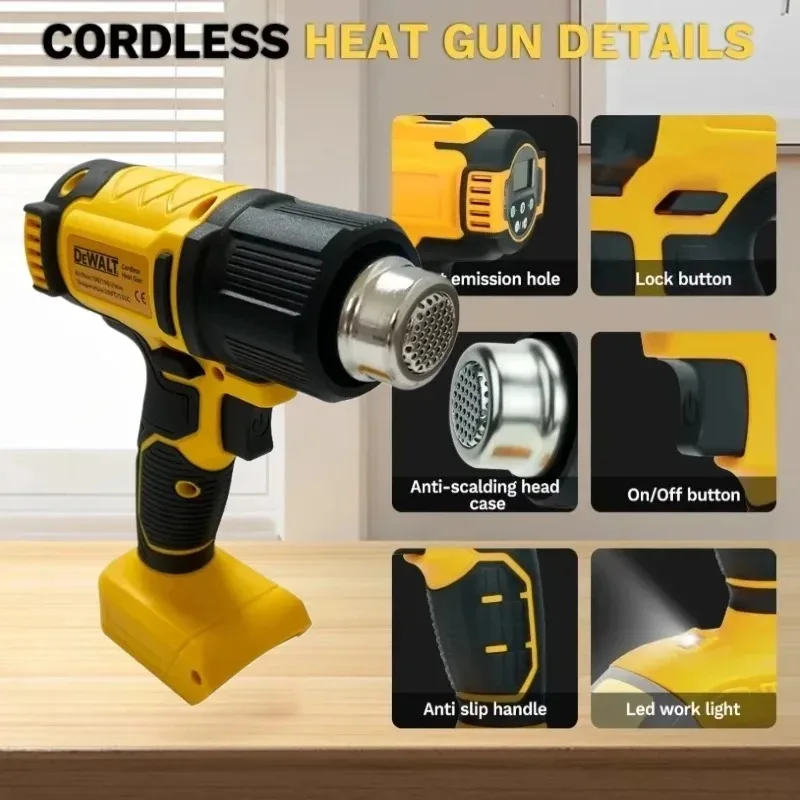 DEWALT 무선 열풍기(전체로 구성품이 아니요) 수축 포장용 산업용 전기 열풍기 열풍기 DEWALT 18V20V 배터리용 열풍기