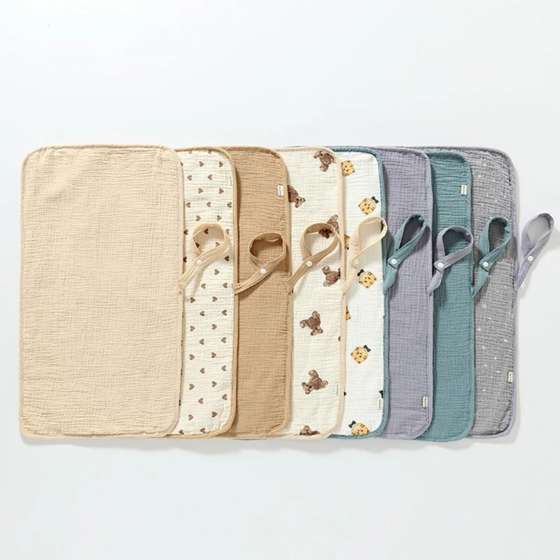 2 PCs New Waterproof Double Layers Cotton Gauze Baby Diaper Changing Pads Portable Breathable Newborn Nappy Changing Pad Liner