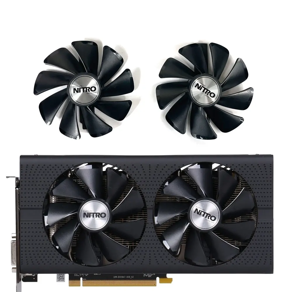 

original 95mm CF1015H12D DC12V Cooler Fan Replace for Sapphire NITRO RX480 8G RX 470 4G GDDR5 RX570 4G / 8G D5 RX580 8G OC
