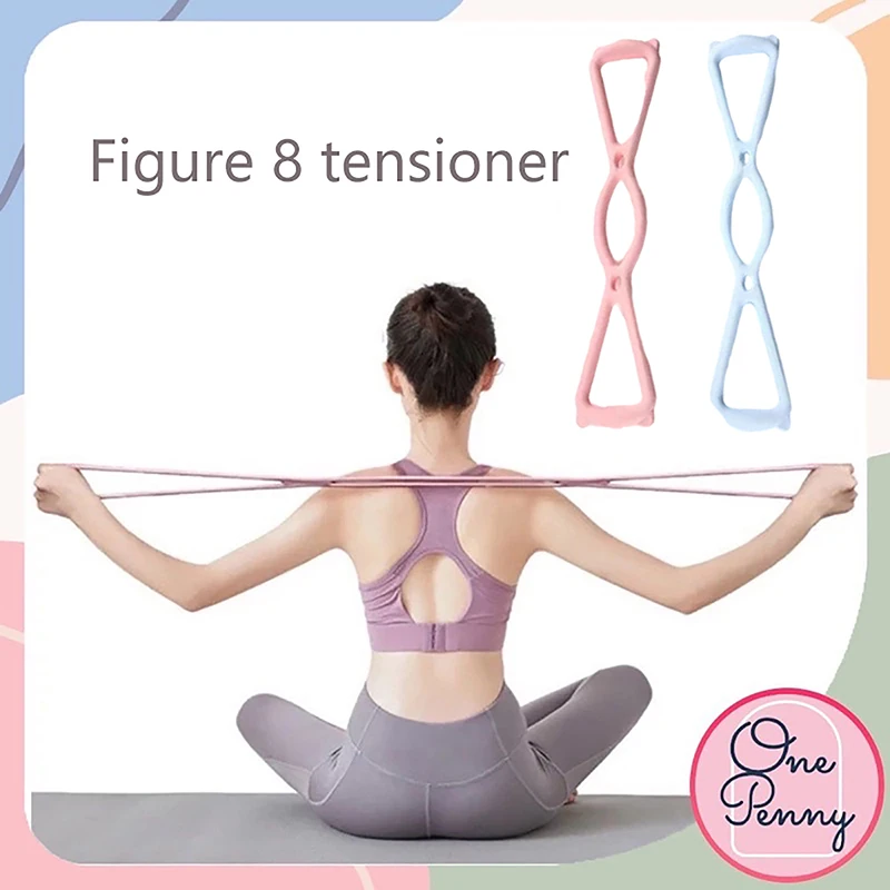 

8 Word Tensioner Open Shoulder Beauty Back Artifact Tension Rope Elastic Band Home Fitness Ladies Yoga Equipment Eight Rope