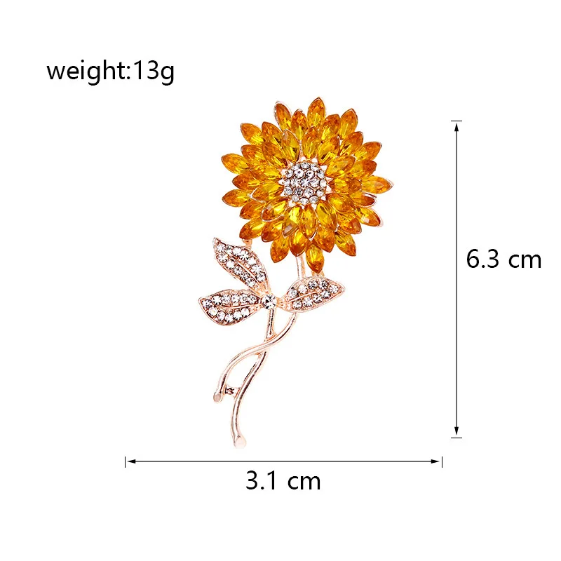 Shejuety Bee & Zircon Daisy Flower Brooch For Women – Crystal Rhinestone Pin For Holidays, Parties, Gifts - View #10