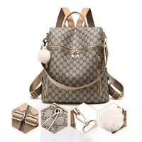 Luxury Brand Design Women's Traval Bacpacks Ladies Back Pack Fashion PU Leather Print Pattern Women Bag 3