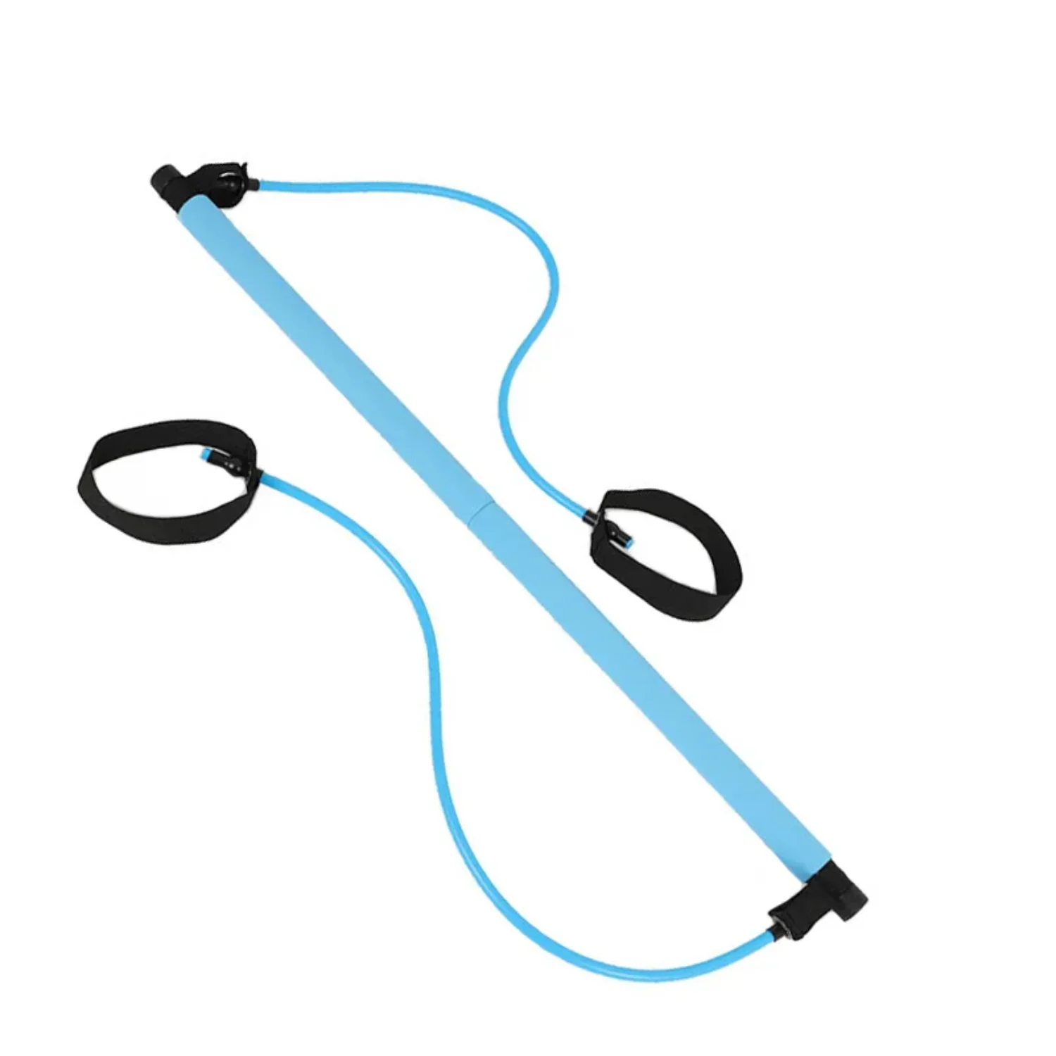 Portable Pilates Kit Resistance Band Yoga Pilates Stick Yoga Exercise Foot Loop Stretch Sculpt Twisting Sit-