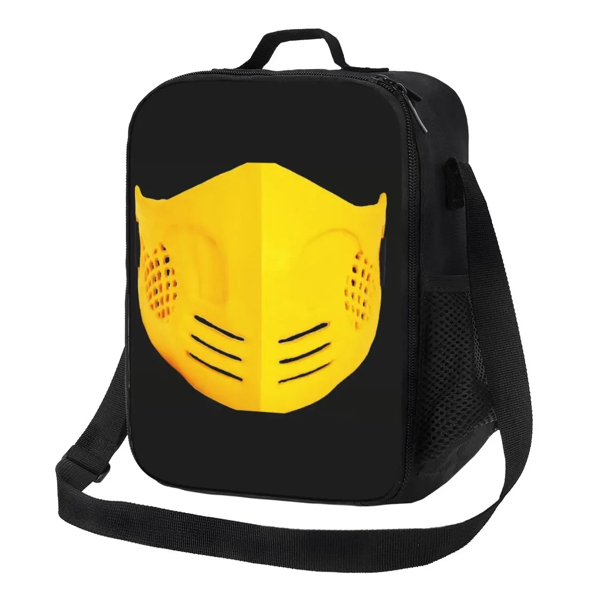 

Индивидуальная сумка для обеда Mortal Kombat Скорпион для мужчин и женщин, термоохлаждающий изолированный Ланч-бокс для студентов и школ