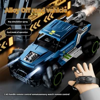 2024 Remote control four-wheel drive off-road vehicle Super alloy version  spray  driftable remote control car rc boy toy cool 2