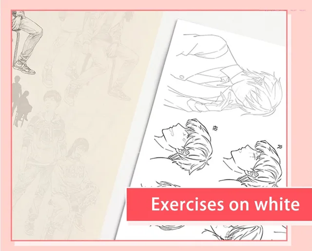 Anime Characters Tracing Sketch Tutorial Book Human Body Structure Dynamic  Copy Practice Line Draft Practice Books - AliExpress