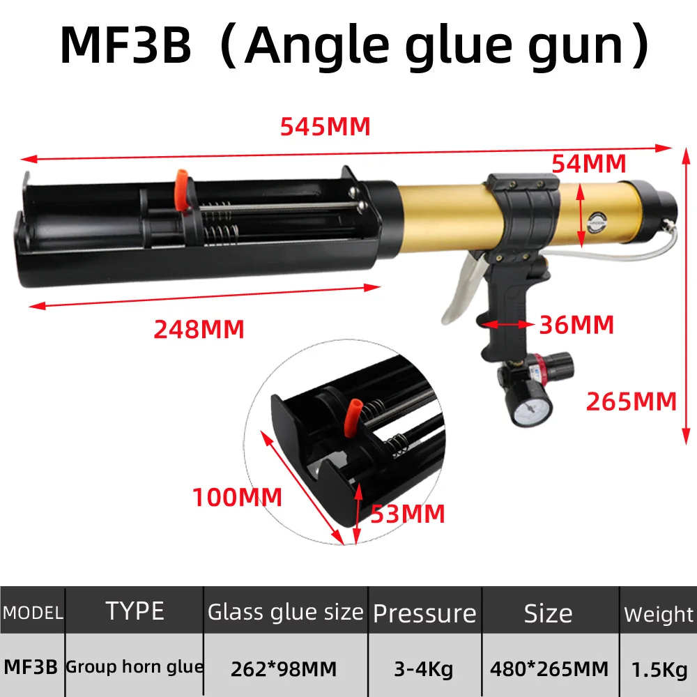 Pneumatic Two-component Glue Gun Double Tube Guard Glue Door And Window Group Corner Glue Injection Sealant  AB Mixed Glue Gun