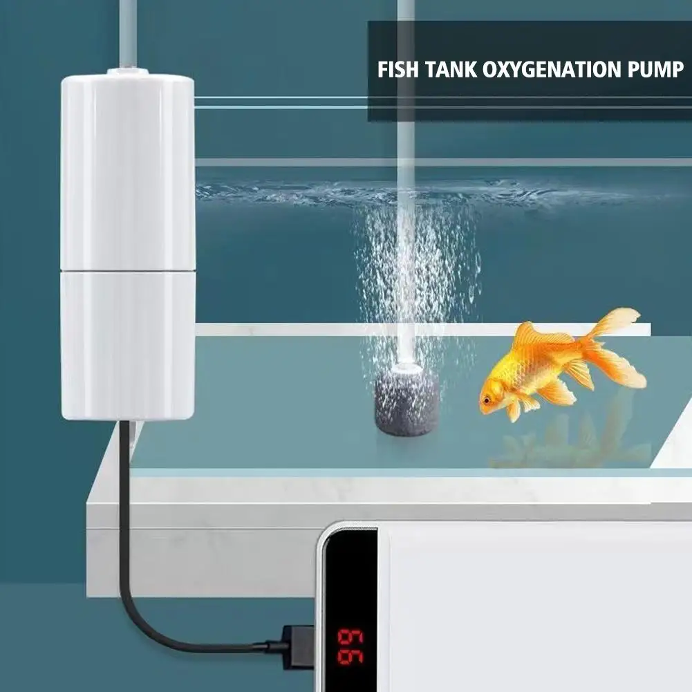 Portable Silent Aquarium Air Pump - Mini Oxygenator & Aerator Accessories