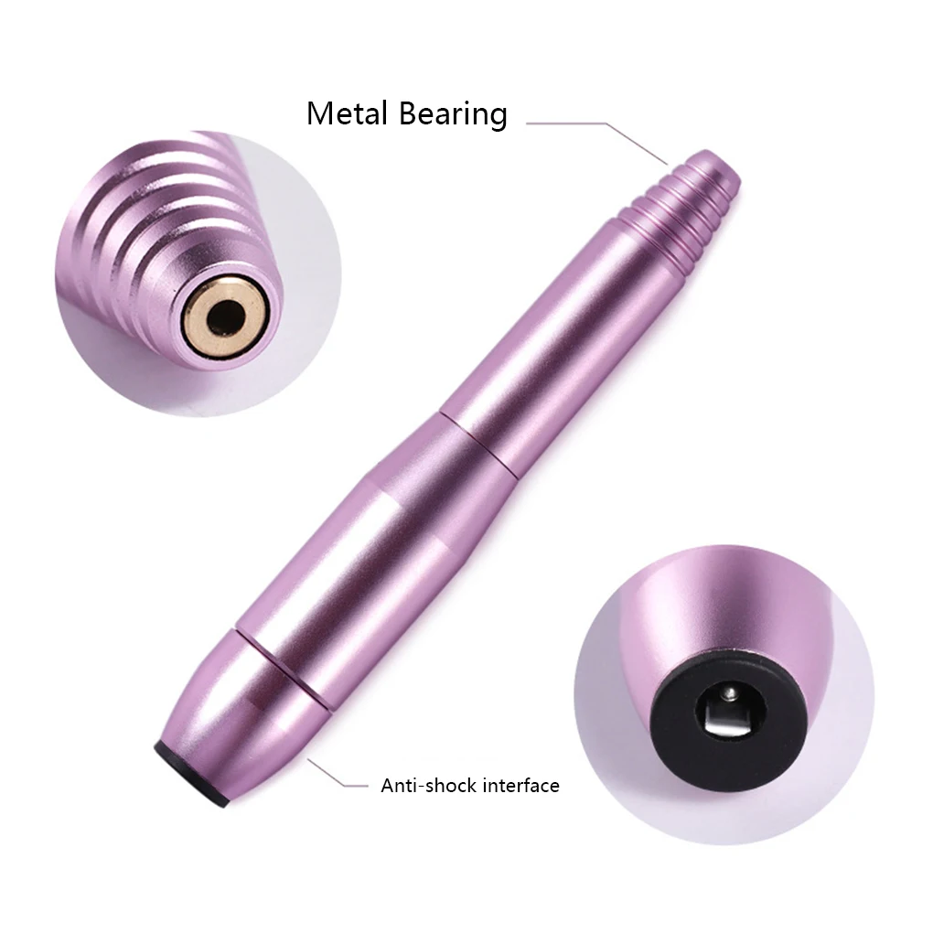 

Mini Nail Polisher Electric Nail Art Drill 6 Bits Manicure Polishing Machine Pedicure Tools US Plug