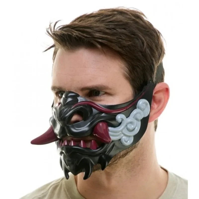 【マッキー】文玩核桃 原树吸血鬼官帽 35mm Japanese Samurai Ghost Devil Mask Halloween Devil Samurai
