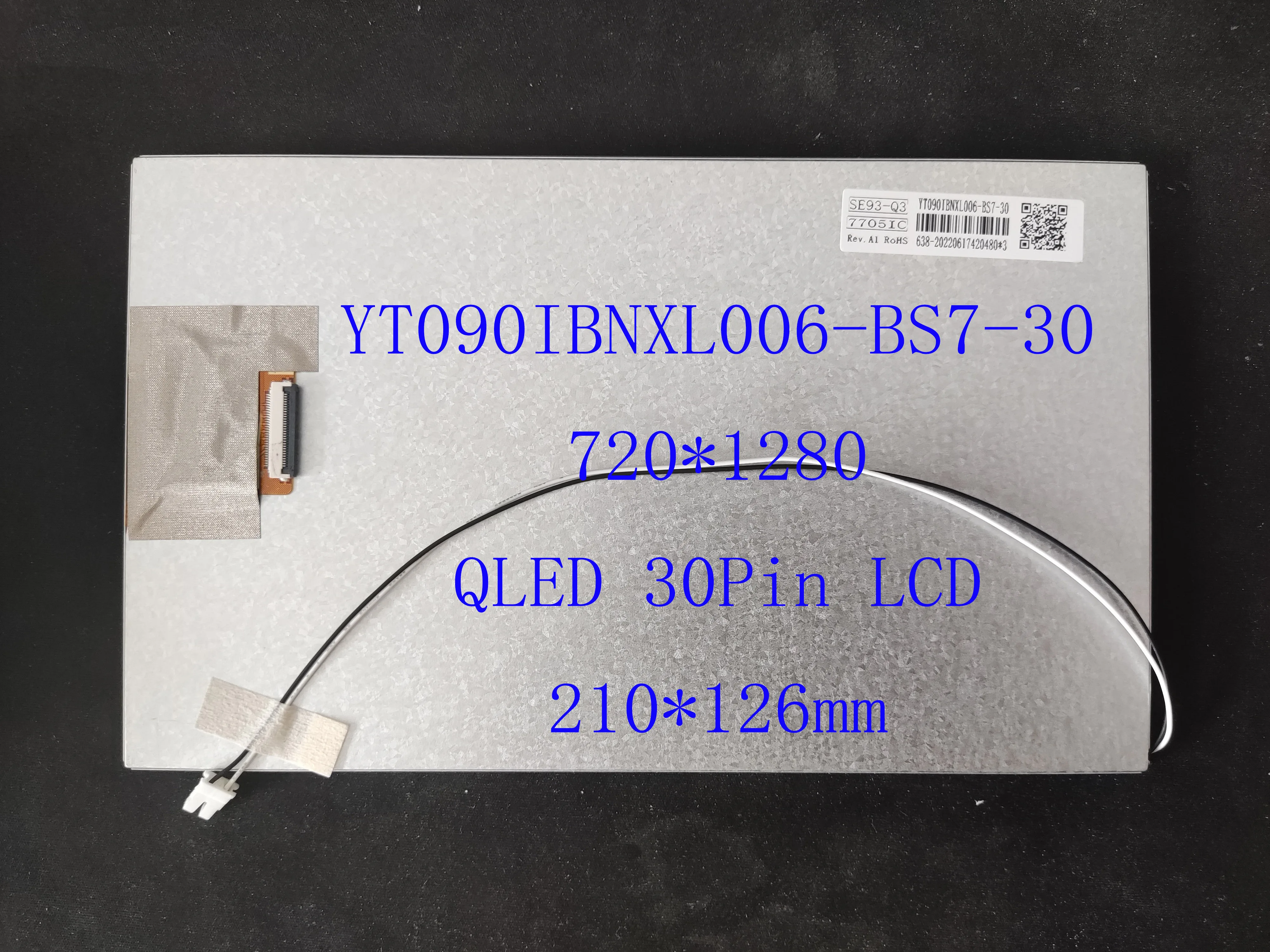 9 Inch LCD QLED Screen YT090IBNXL006-BS7-30 30Pin IPS Mipi 720*1280 ≈210*126mm For Radio Teyes CC2L PLUS  CC3