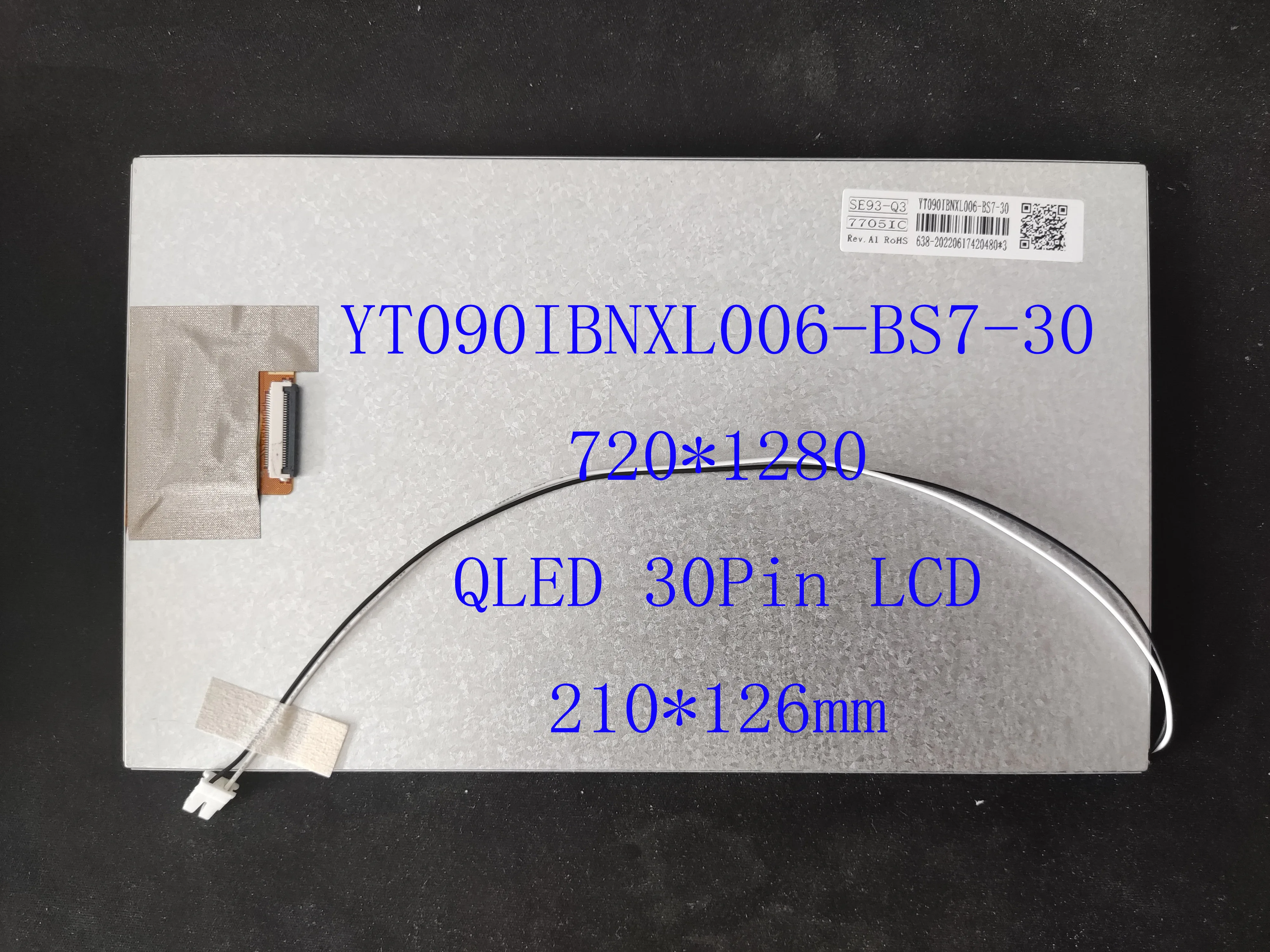 Tela Lcd Qled para Rádio Teyes Polegadas Yt090ibnxl006-bs730 30pin Ips Mipi 720×1280 210×126 mm Cc2 Cc3