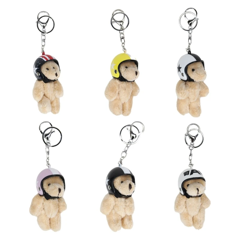 

Plush Bear Keychain Ornament Keyring Lovely Pendant for Purse Bag Backpack