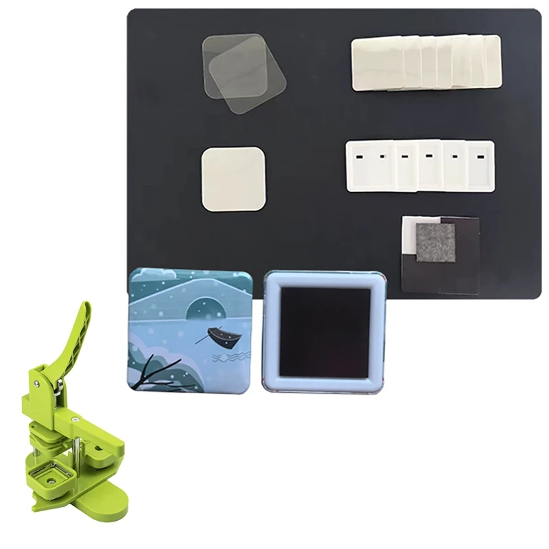 Button Making Supplies Square DIY Blank Pin 50x50mm