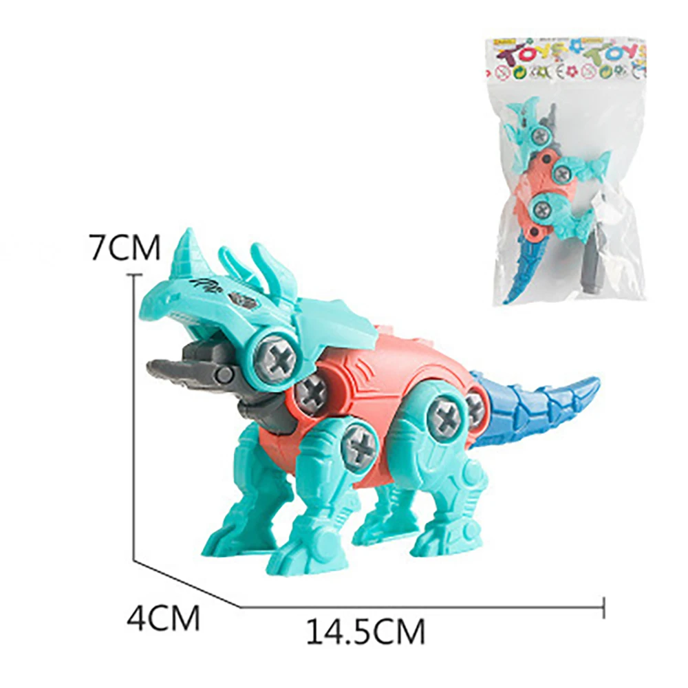 Dinosaur Toy Children's Dinosaur Construction Boy Toy Set Early Educational DIY Screwing Jurassic Dinosaurs Baby Toys Random Color dinosaur building blocks building block toy assemble toy