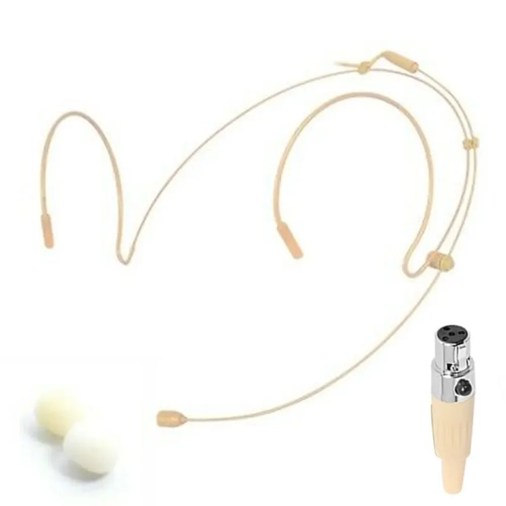 Head Worn Dual Earhook Headset Microphone Mini XLR 4 Pin TA4F Headworn Headband Mic Bodypack Transmitter