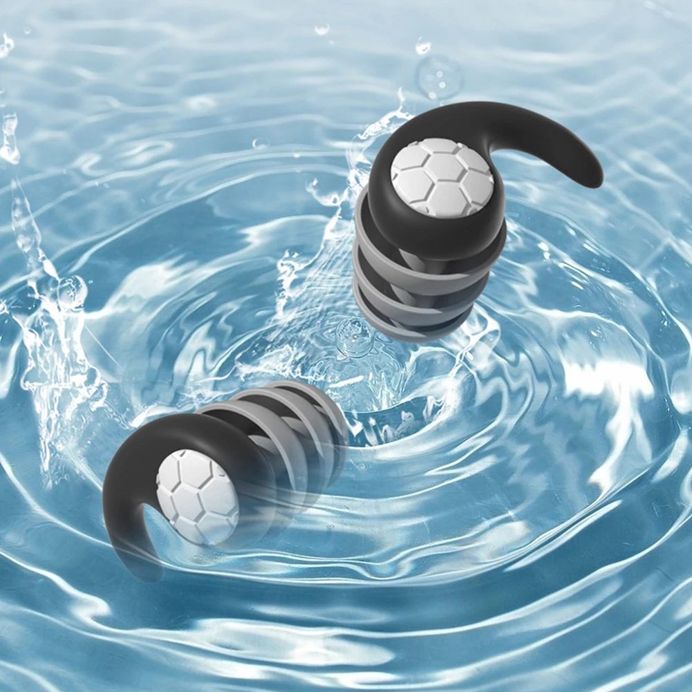 Silicone Earplugs Waterproof Swimming Ear Plugs Noise Reduction Ear Protector for Sleeping Diving Soft Nano Silica Gel Earplug