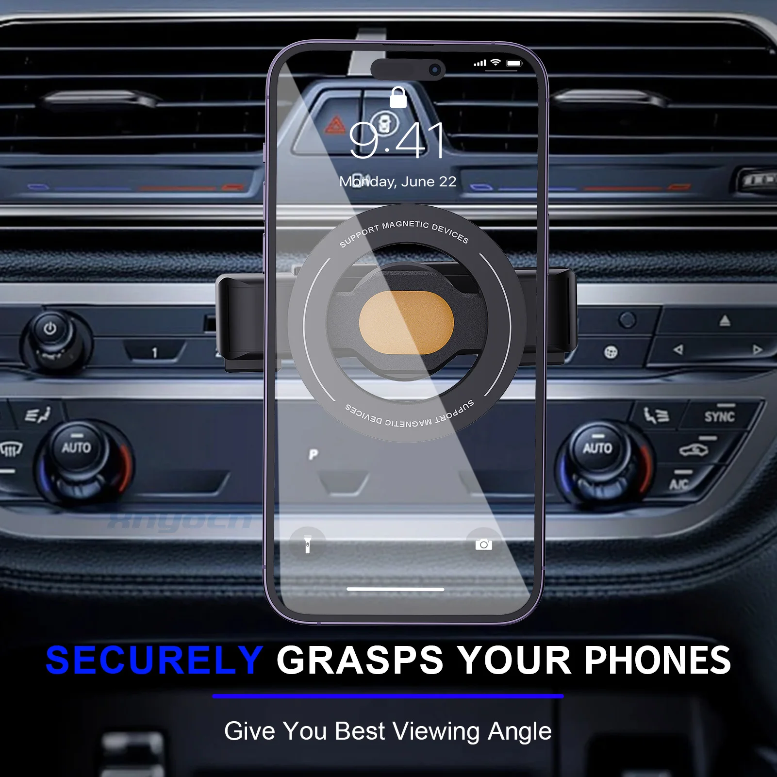 Car Mounted Magnetic Mobile Phone CD Slot Holder Smartphone Built-in thumbnail 3