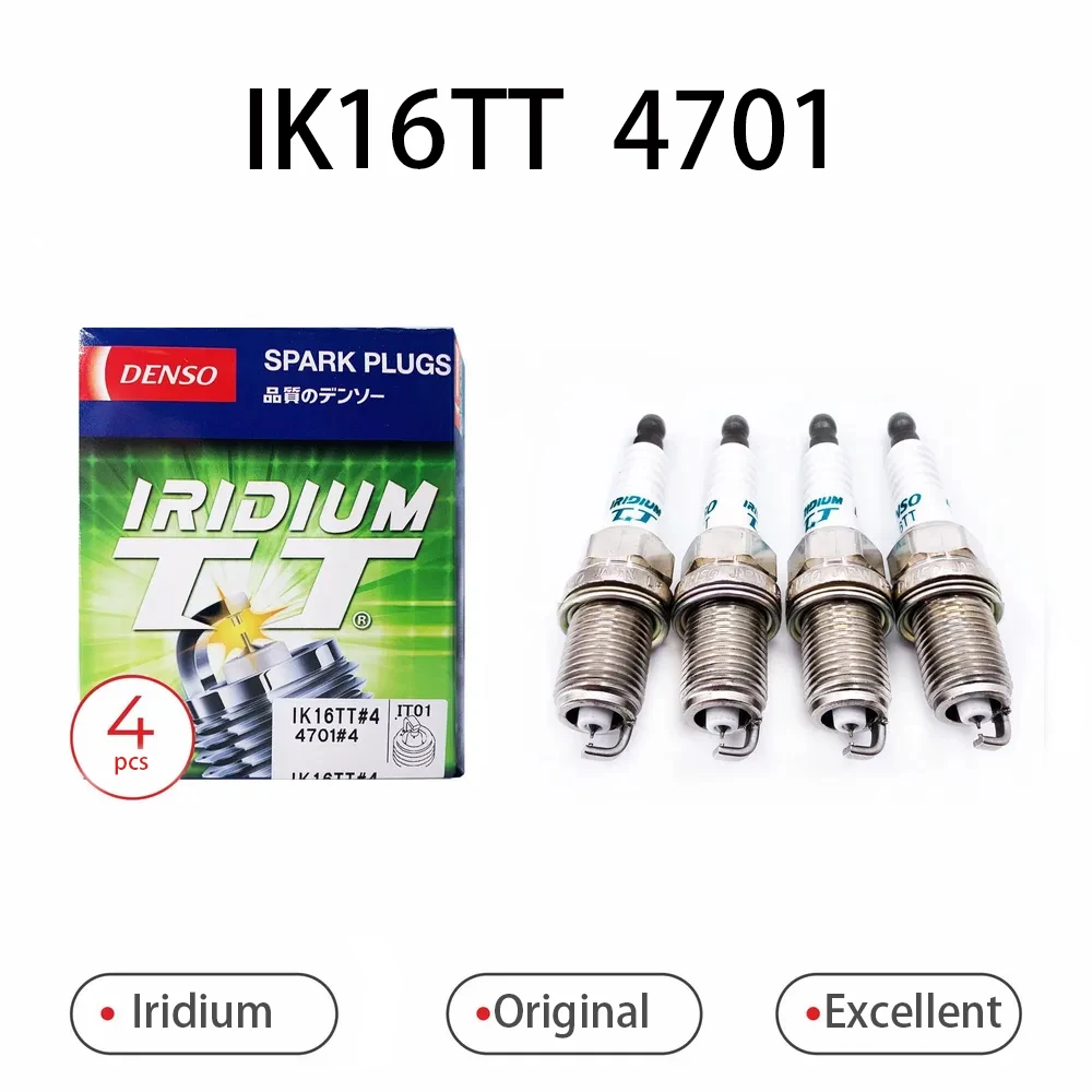 

4PCS 6PCS DENSO Double Iridium spark plug IK16TT 4701 Suitable For Toyota Honda Hyundai Lexus Nissan Mitsubishi VW etc