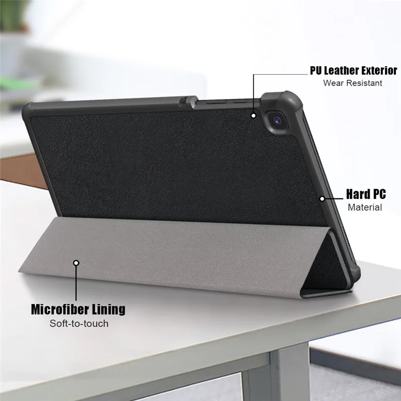 Magnetic Slim Trifold Stand Tablet Case with Soft Back