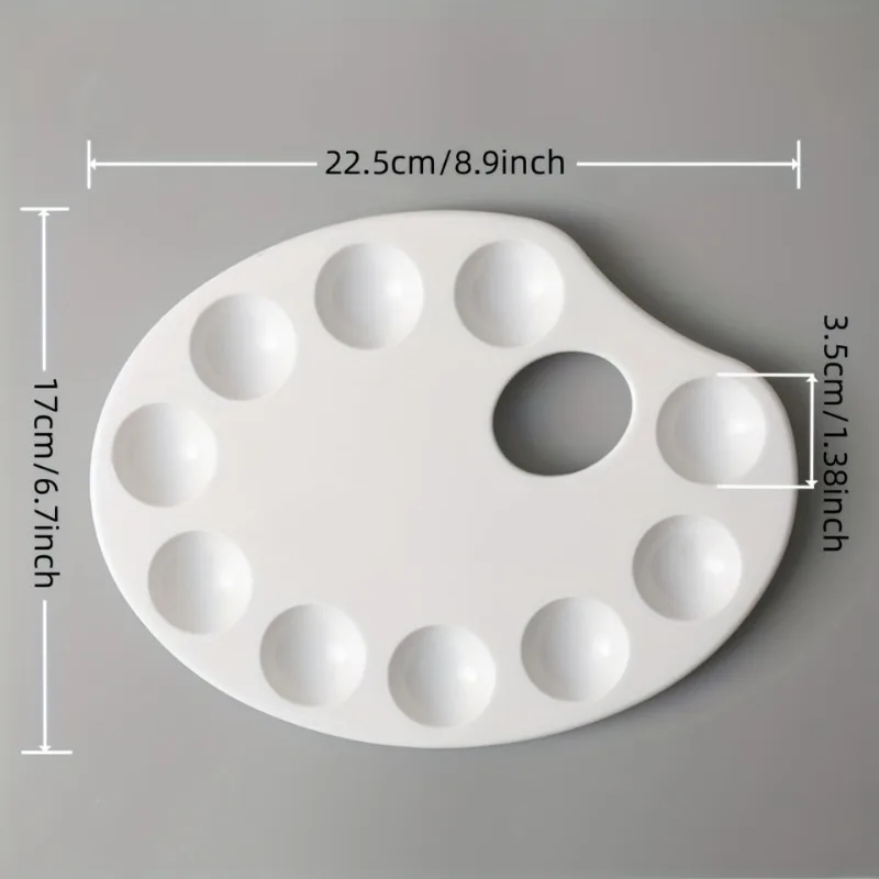 Painting Palette, Made of Environmentally Friendly Plastic, Reusable Art Tools Suitable for Gouache, Acrylic, Watercolor, Etc. - 2