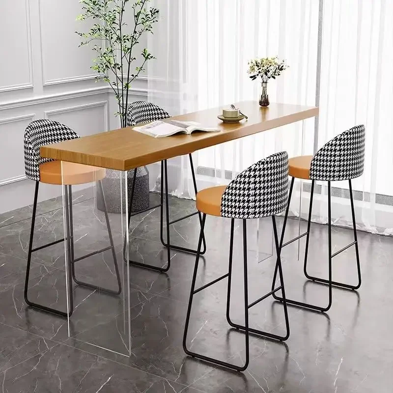 

Акриловый подвесной барный стол из цельной древесины, домашний настенный длинный стол для балкона, для магазина молочного чая, семейный и комбинированный стул