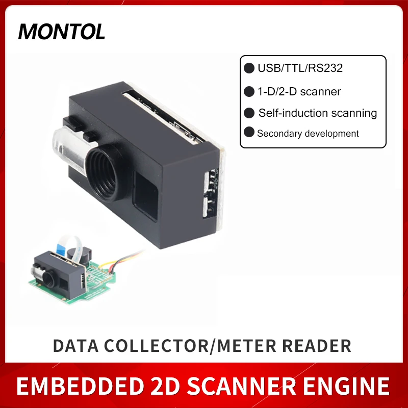 

Montol 1D 2D barcode scanner engine module embedded scanner module qr pdf417 code reader MT-40