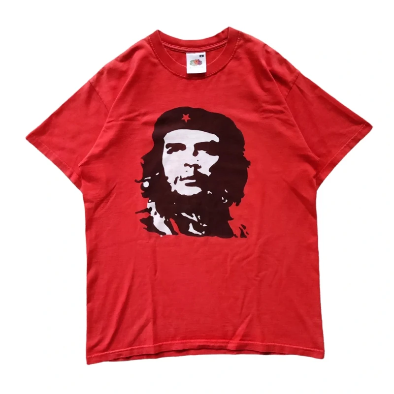 تي شيرت Che Guevara الجديد الأمريكي الكلاسيكي الفضفاض للرجال من القطن الخالص للدراجات النارية هو رمز ثقافي عصري