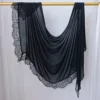 Hijab Ramadan en Rayonne, Coton et Modal, avec bordure en dentelle, Turban respirant, Châle uni en coton, Foulard pour femmes