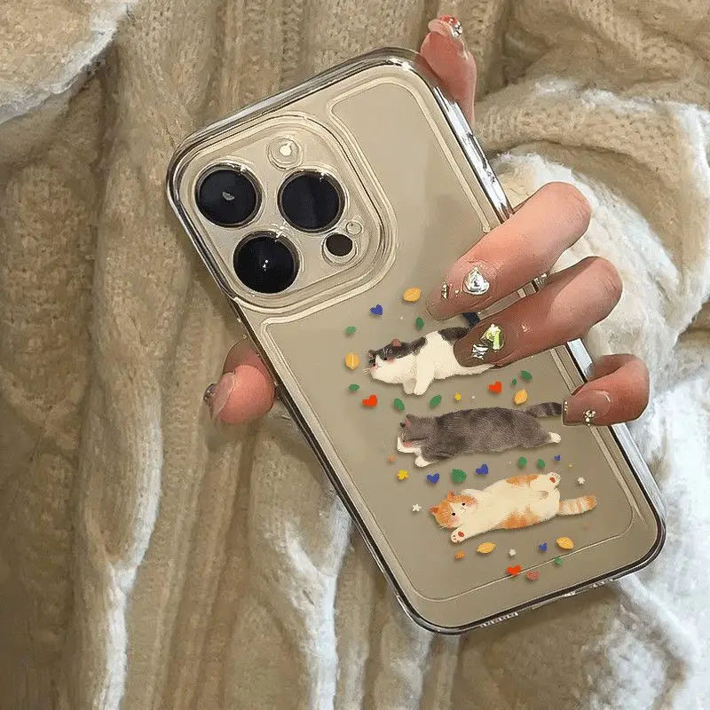 Charming Yellow Cartoon Kitten Phone Case - Cute & Fun Design Cover