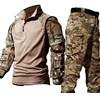 Outdoor Camo Suits Tactical Shirts Training Set Multi-pocket Work Wear Pants Men Clothing Hunting Clothes Wear-resisting 1